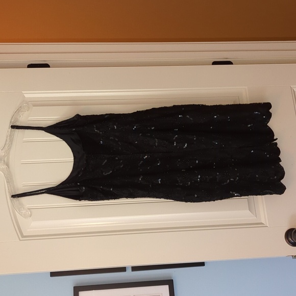 Vintage Stenay Sequined "Little Black Dress" with Cardigan - Picture 3 of 16